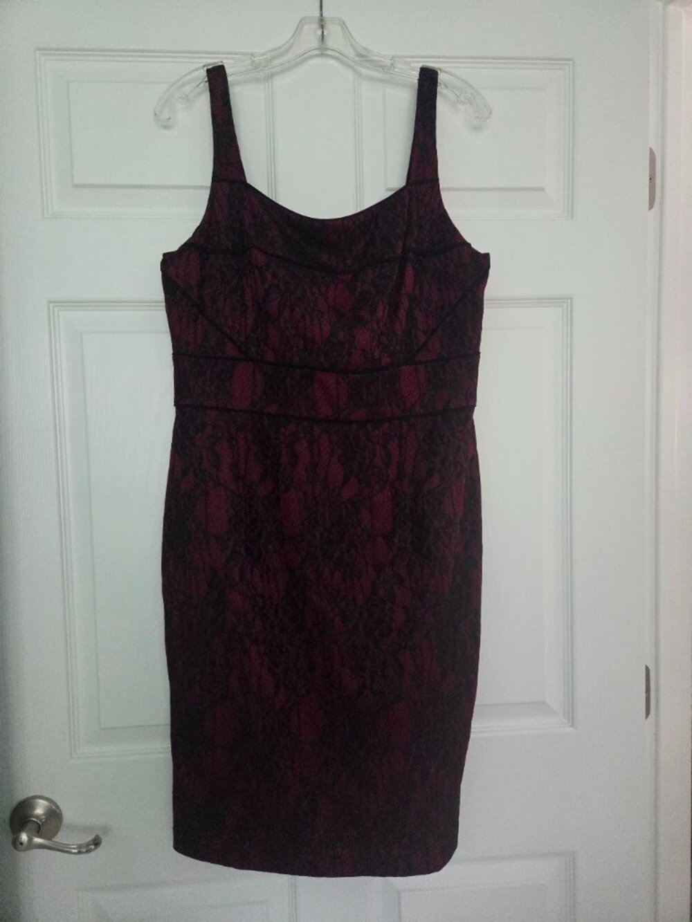Cocktail Dress-Adrianna Papell-Red/Black